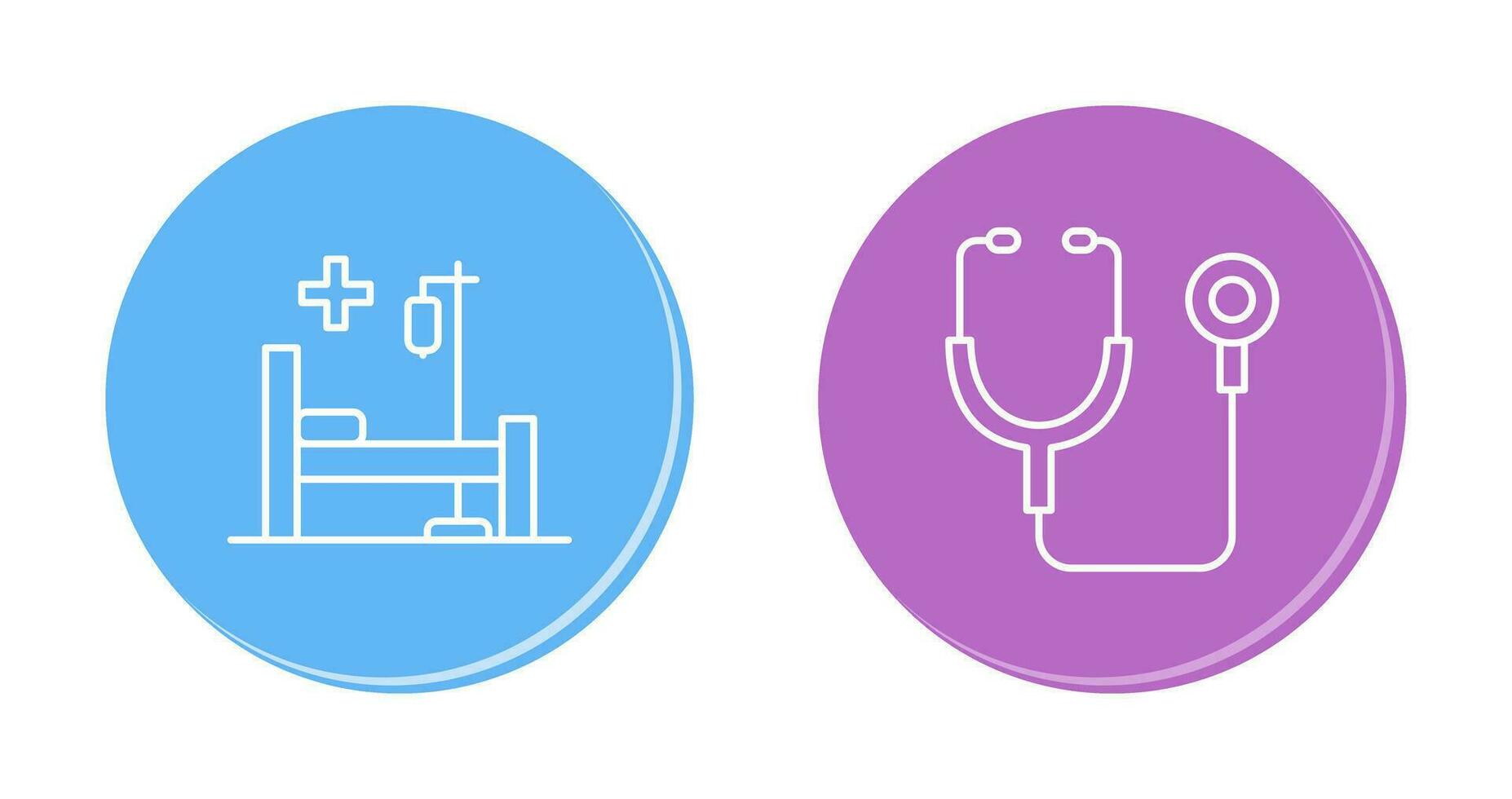 stetoskop och sjukhus ikon vektor