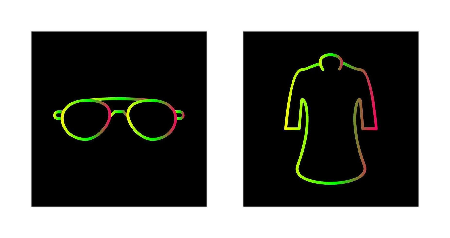 Damen Hemd und Sonnenbrille Symbol vektor