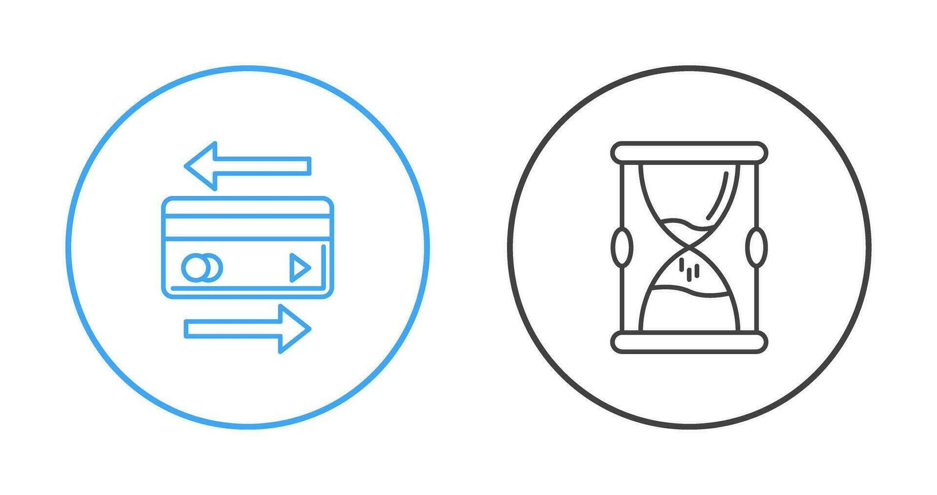 Transaktion und Sanduhr Symbol vektor