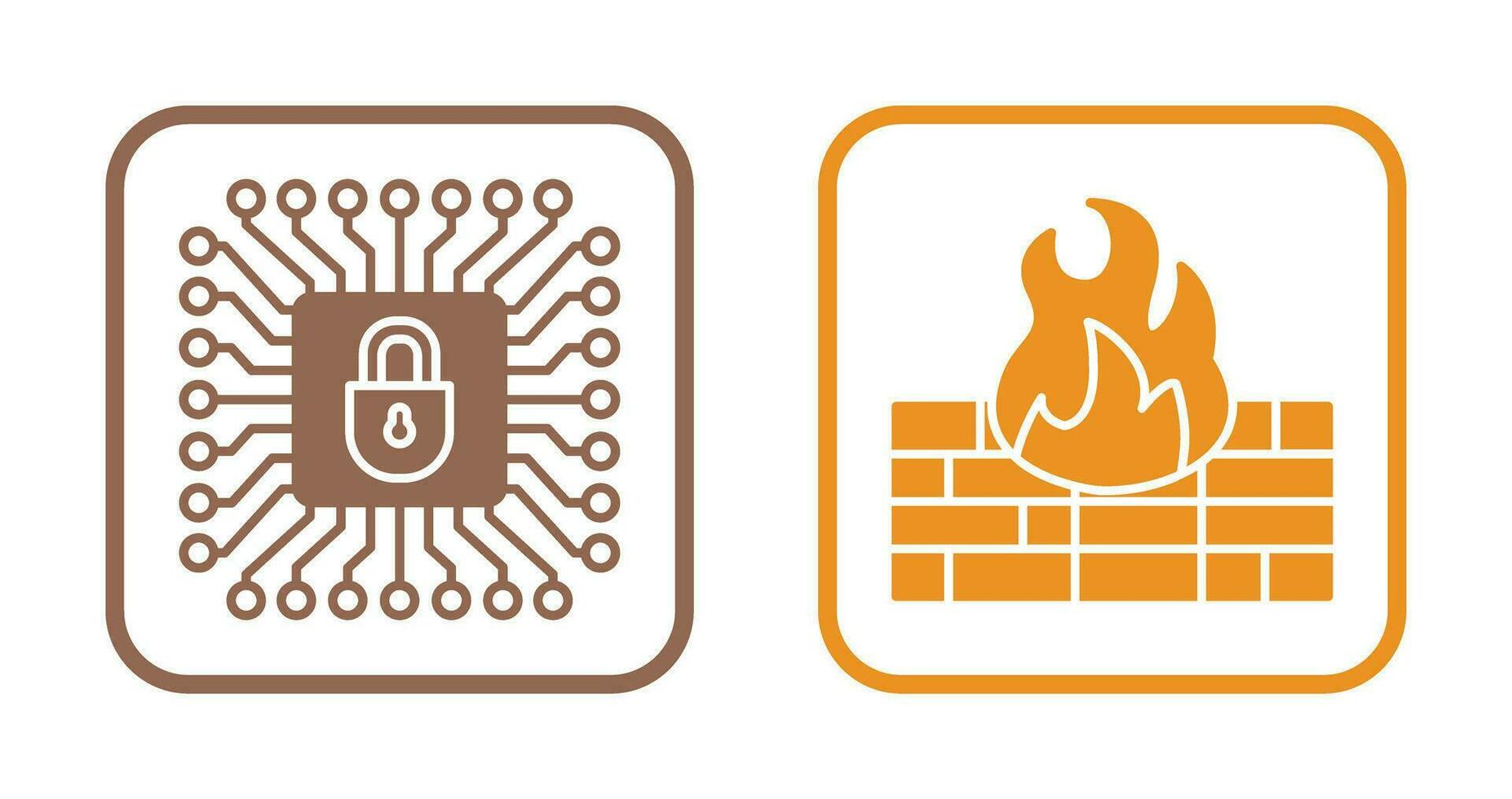 Cyber Schutz und Firewall Symbol vektor