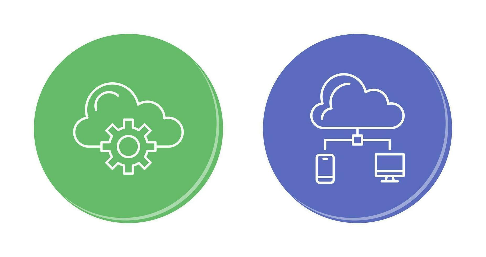 Wolke Computing und Wolke Symbol vektor