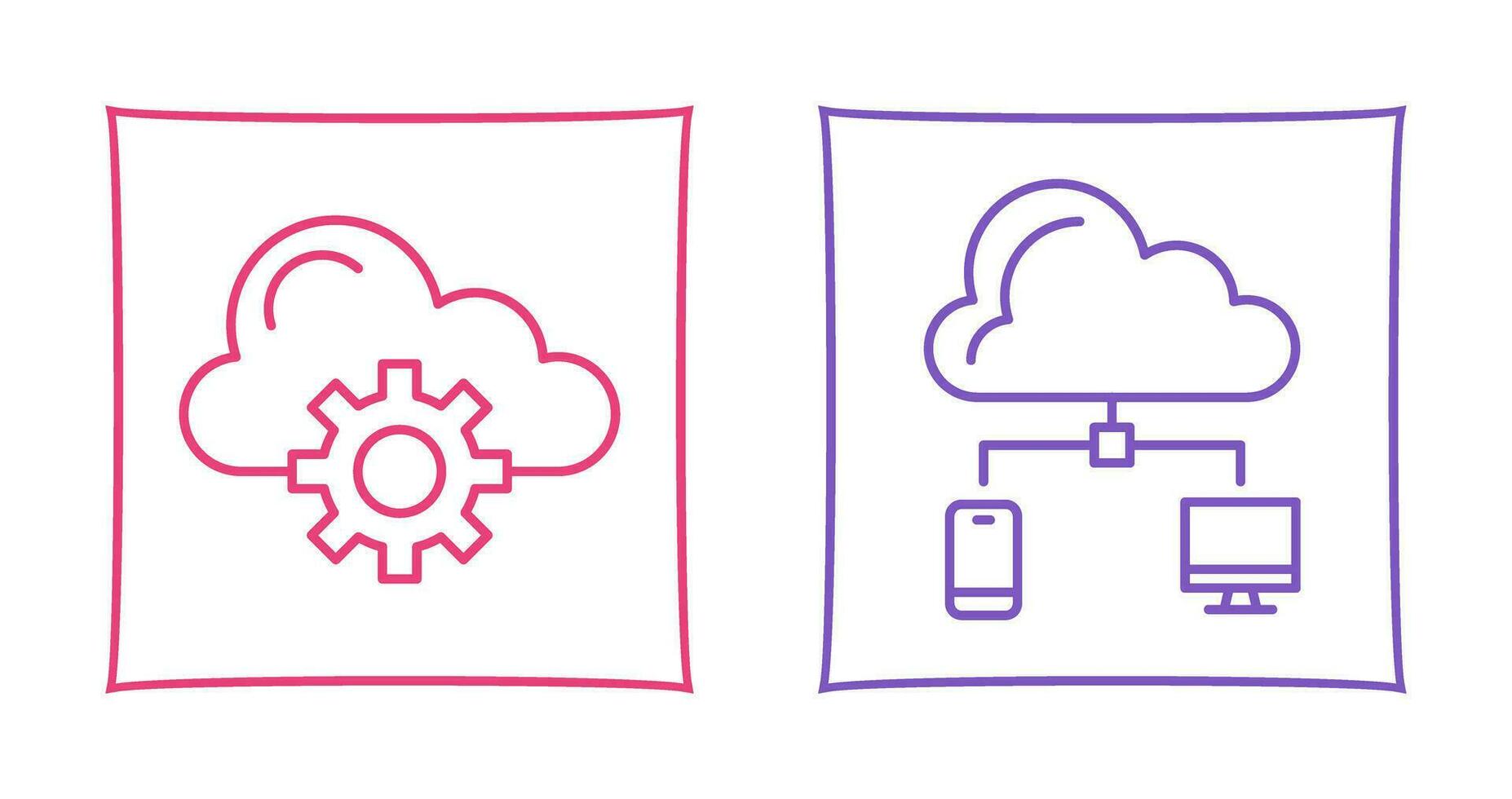 Wolke Computing und Wolke Symbol vektor