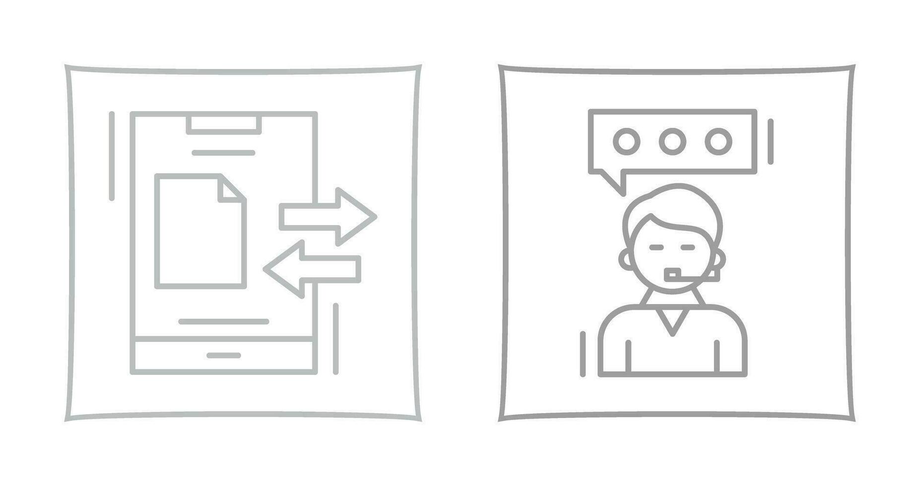 Daten Transfer und Klient Bedienung Symbol vektor