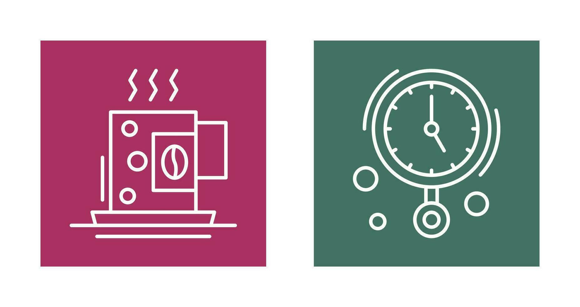 Kaffee Tasse und Mauer Uhr Symbol vektor