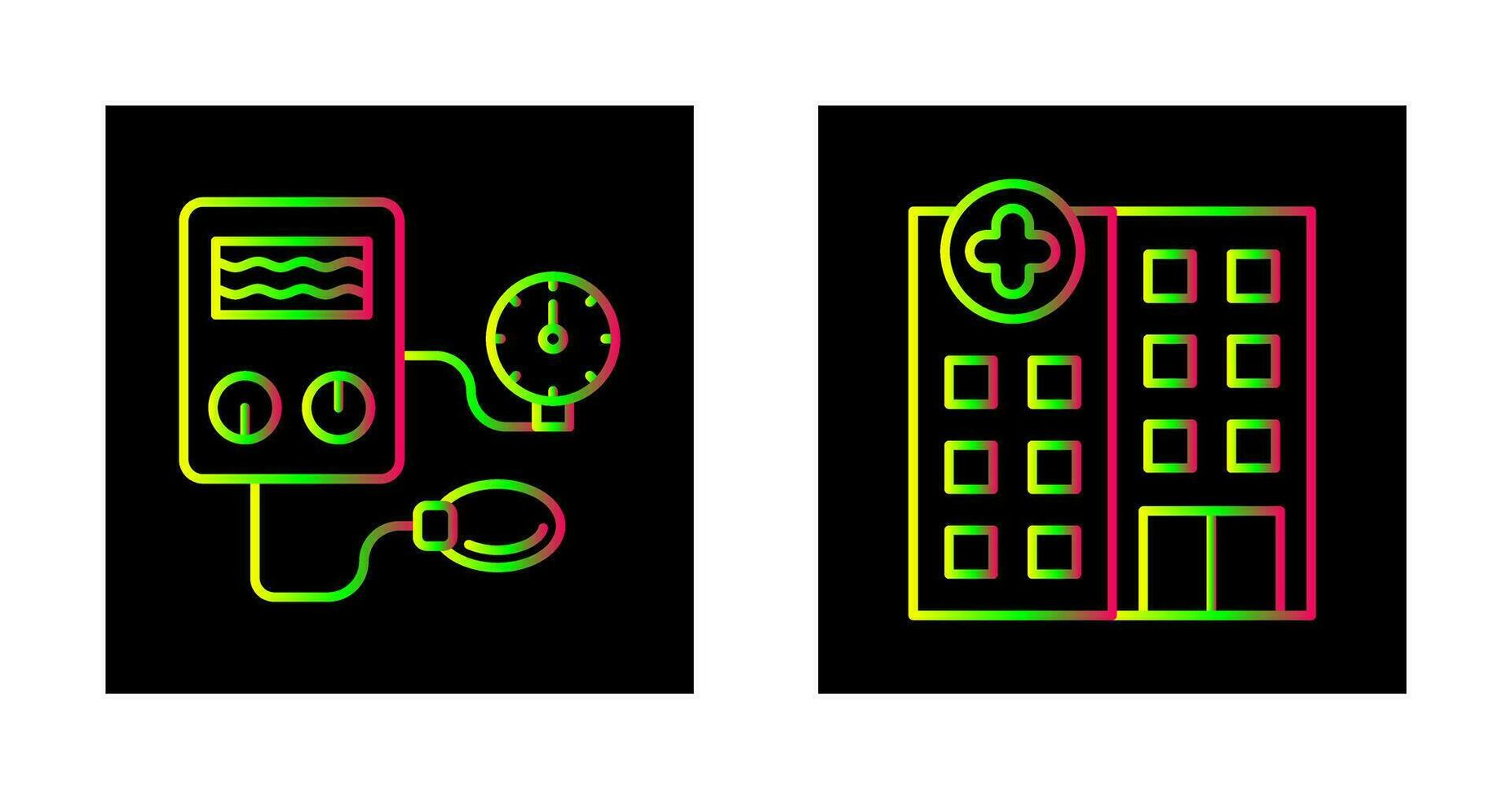 arteriell Druck und Krankenhaus Symbol vektor