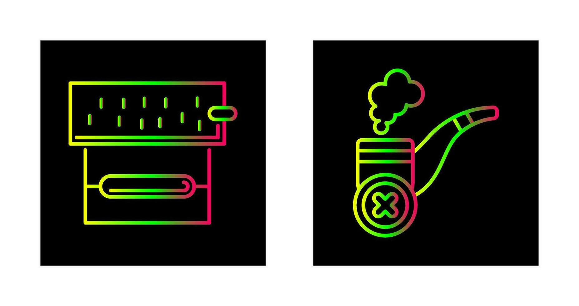 rollen Tabak und Nein Zigarre Symbol vektor