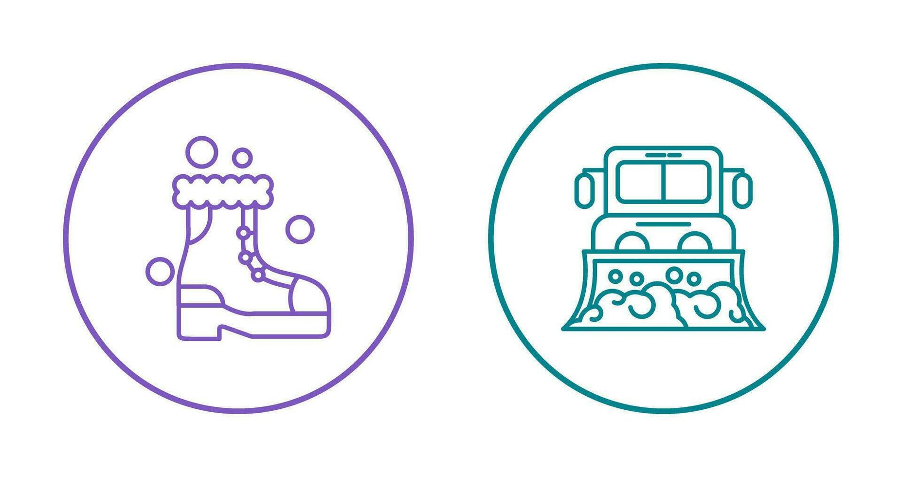 Snöskor och lastbil ikon vektor
