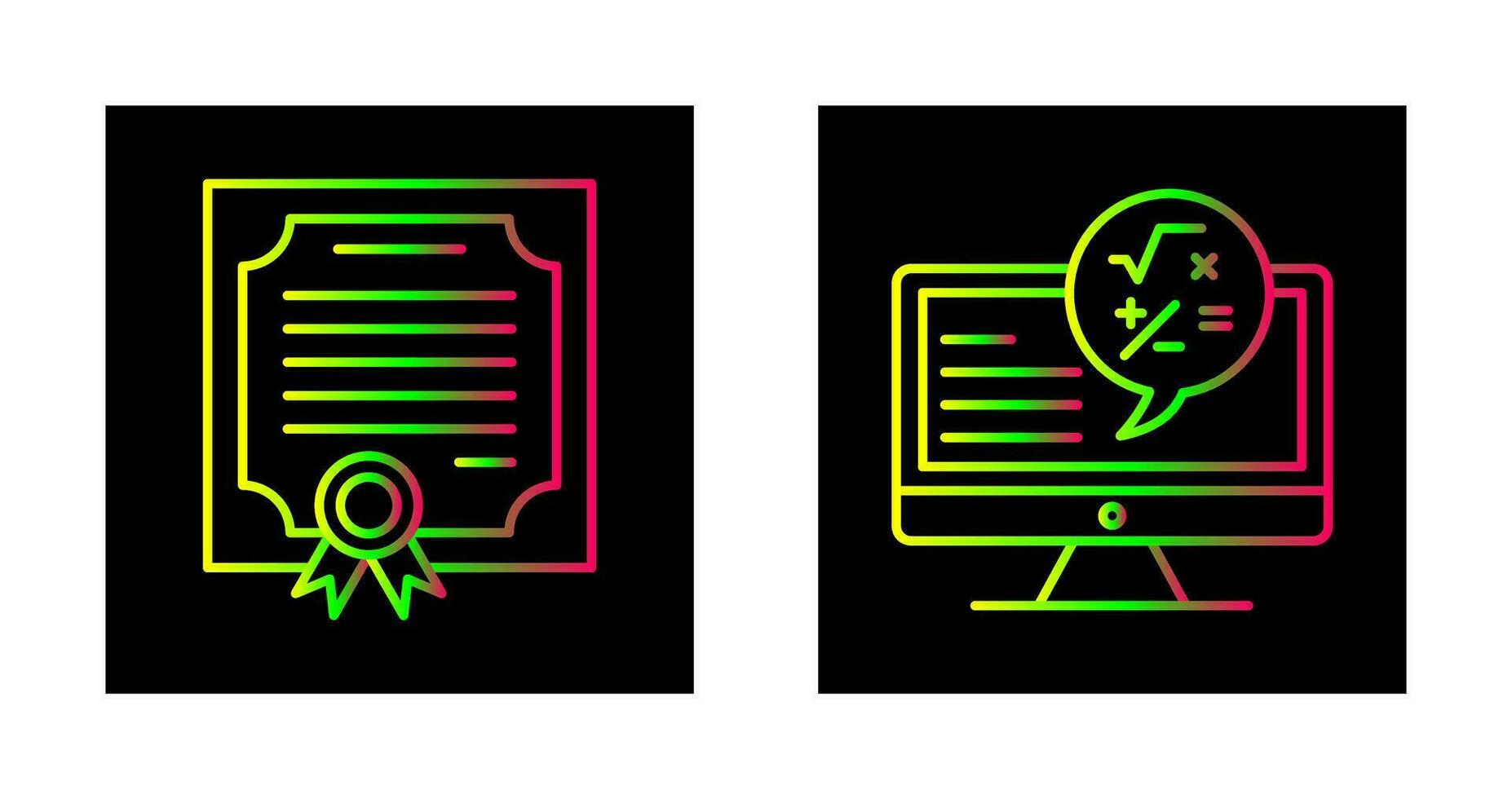 Zertifikat und Mathe Symbol vektor