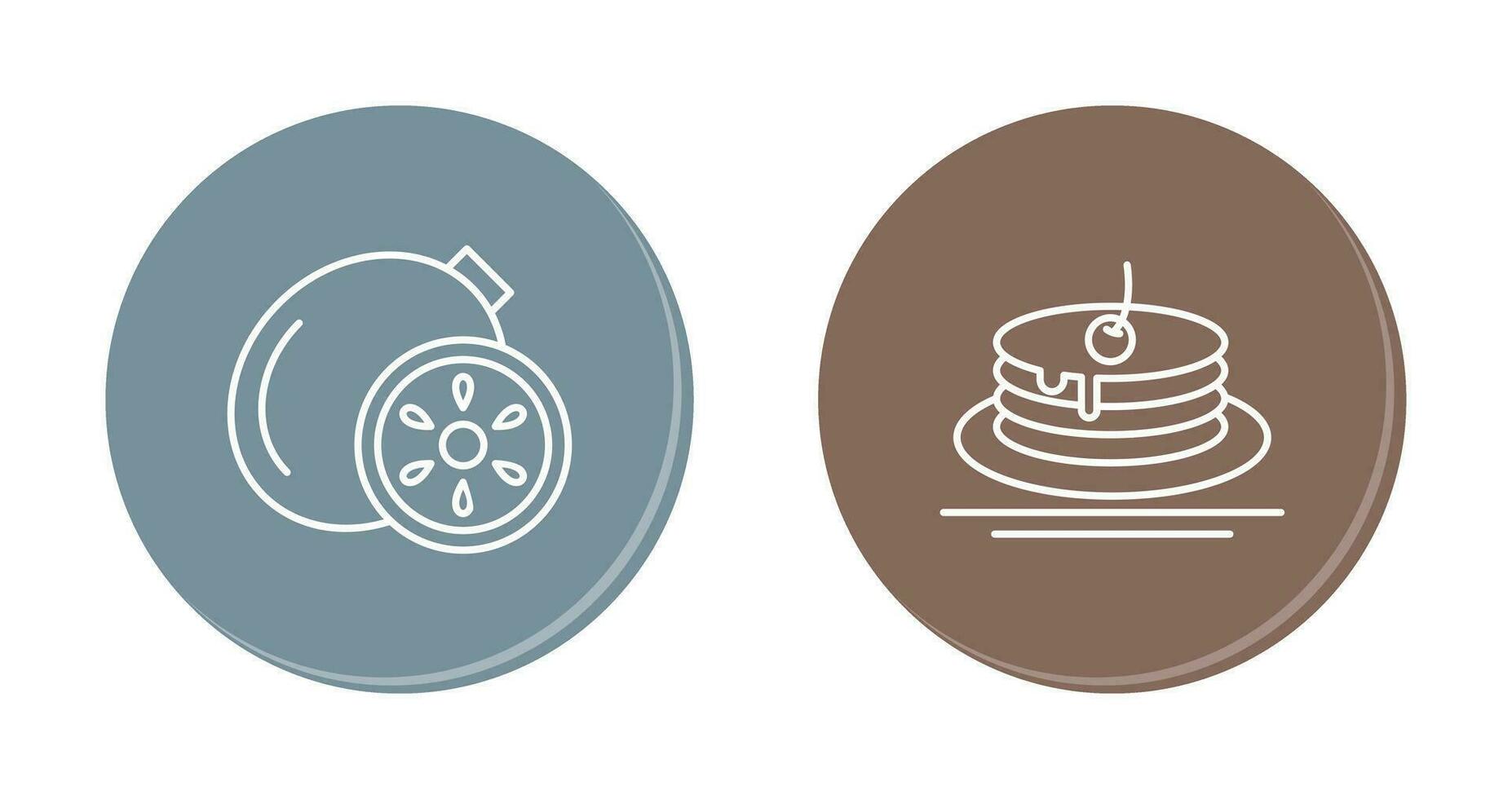 Kiwi und Pfannkuchen Symbol vektor