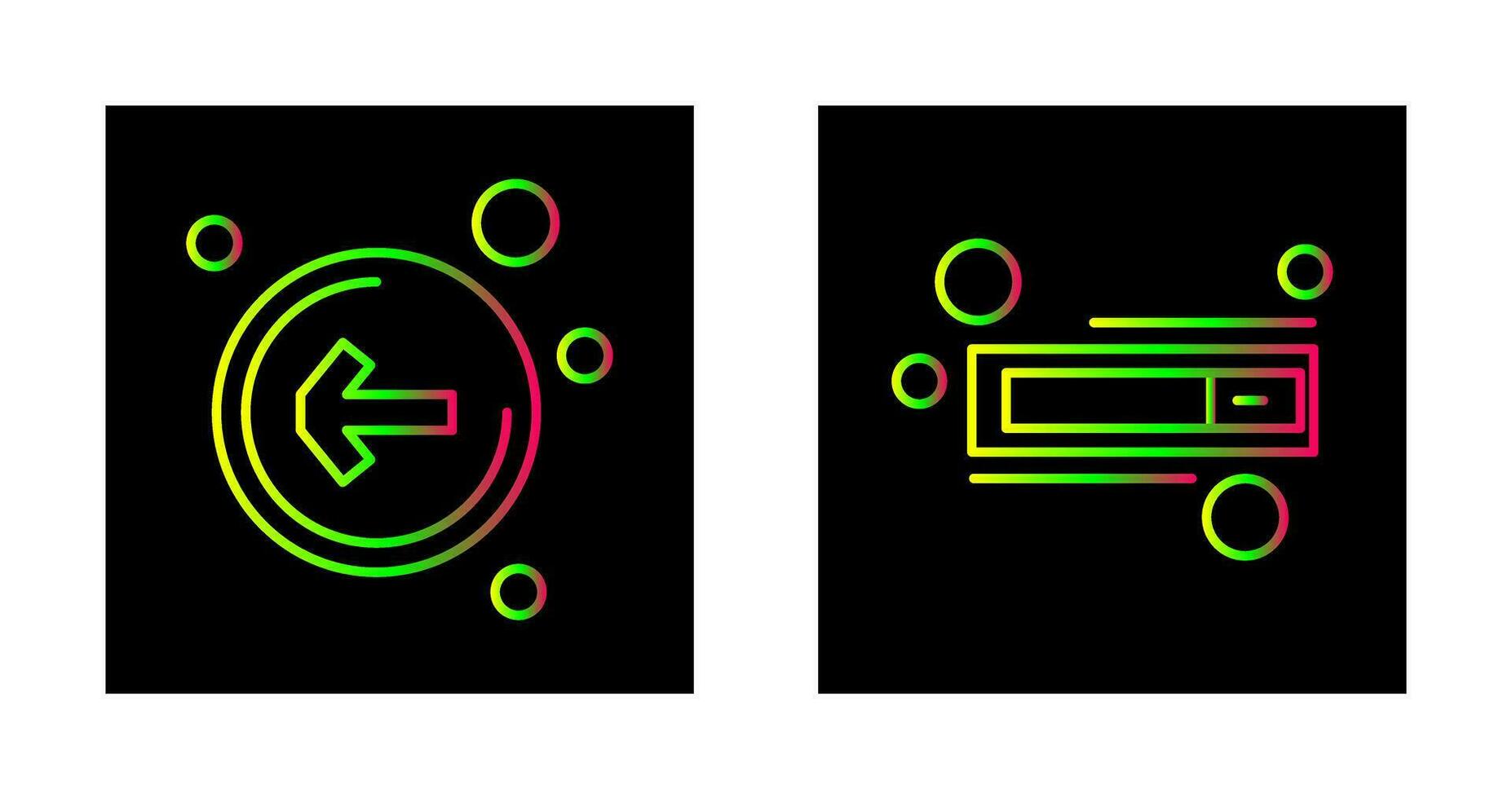links Pfeil und Schalter Symbol vektor