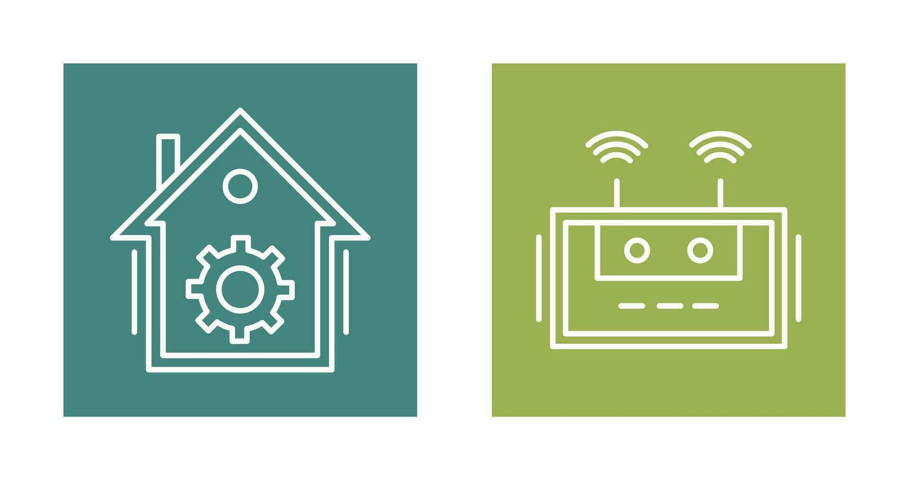 Zuhause Automatisierung und Router Symbol vektor