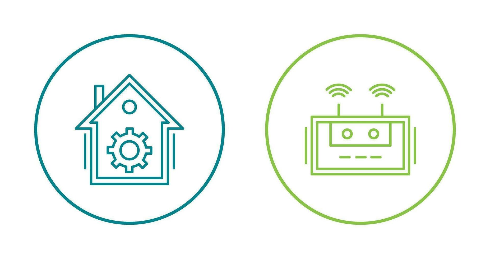 Zuhause Automatisierung und Router Symbol vektor