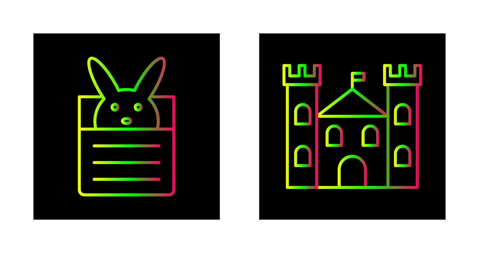 Hase und Schloss Symbol vektor