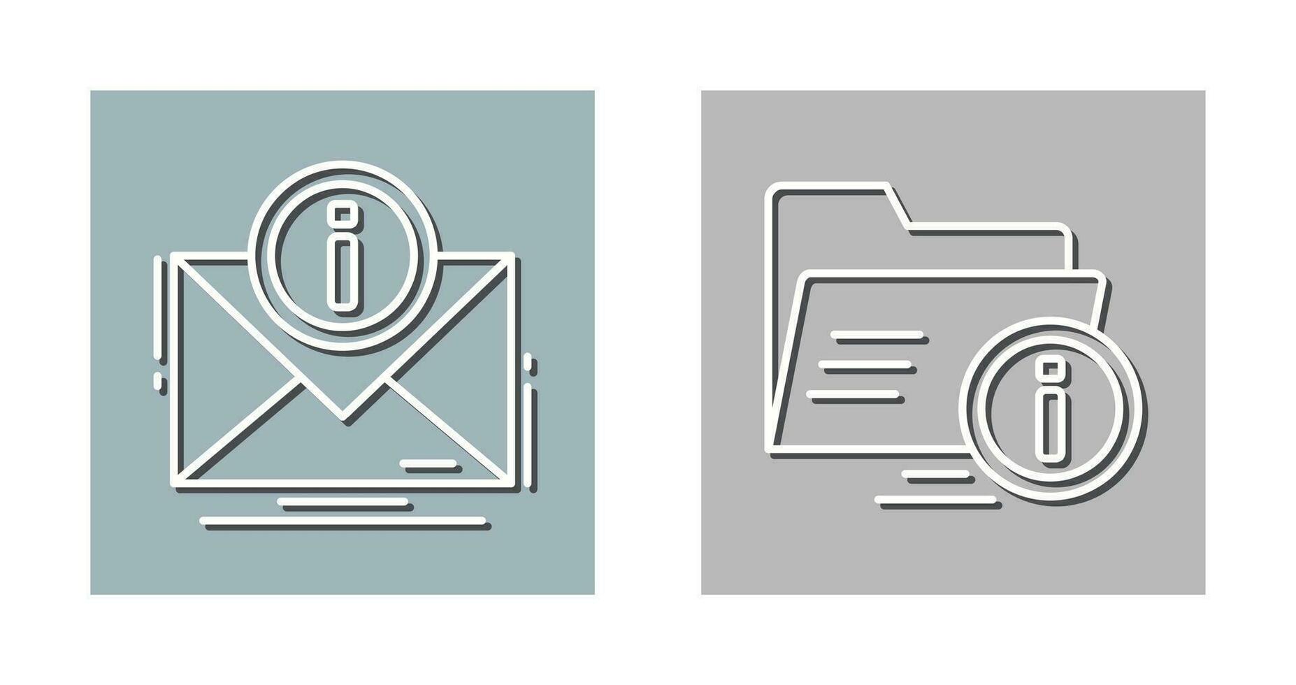 e Mail und Mappe Symbol vektor