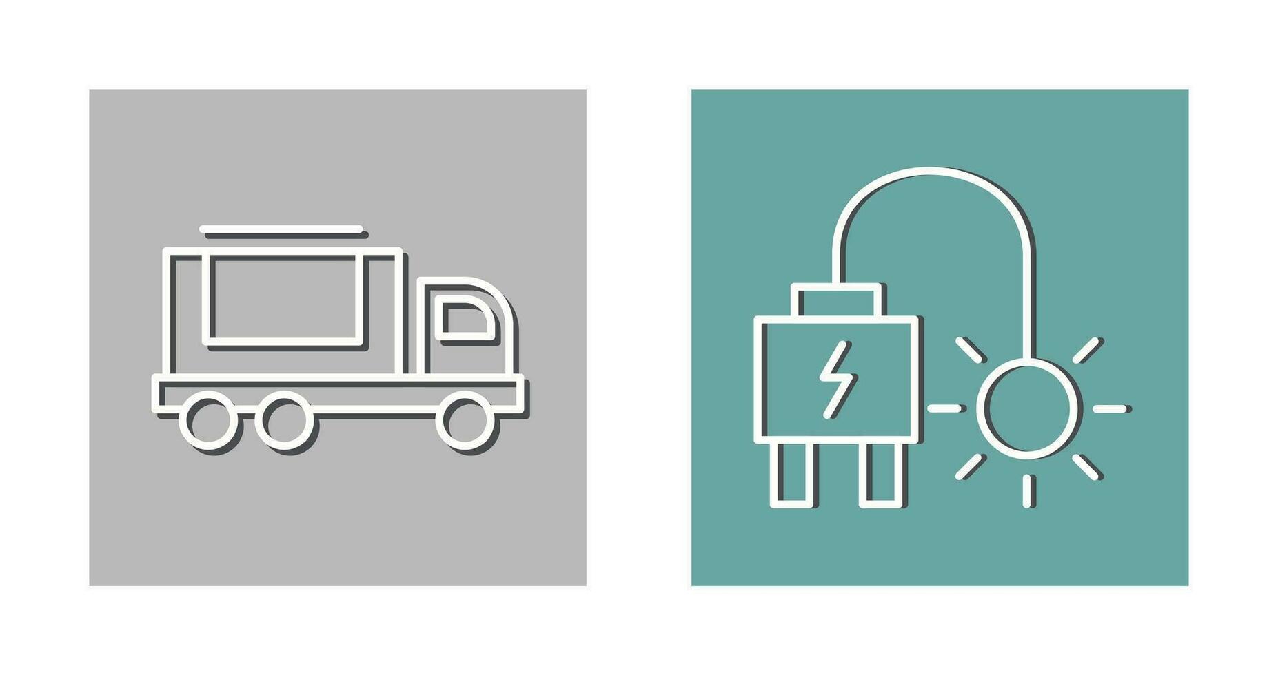 Ladung LKW und Stecker Symbol vektor