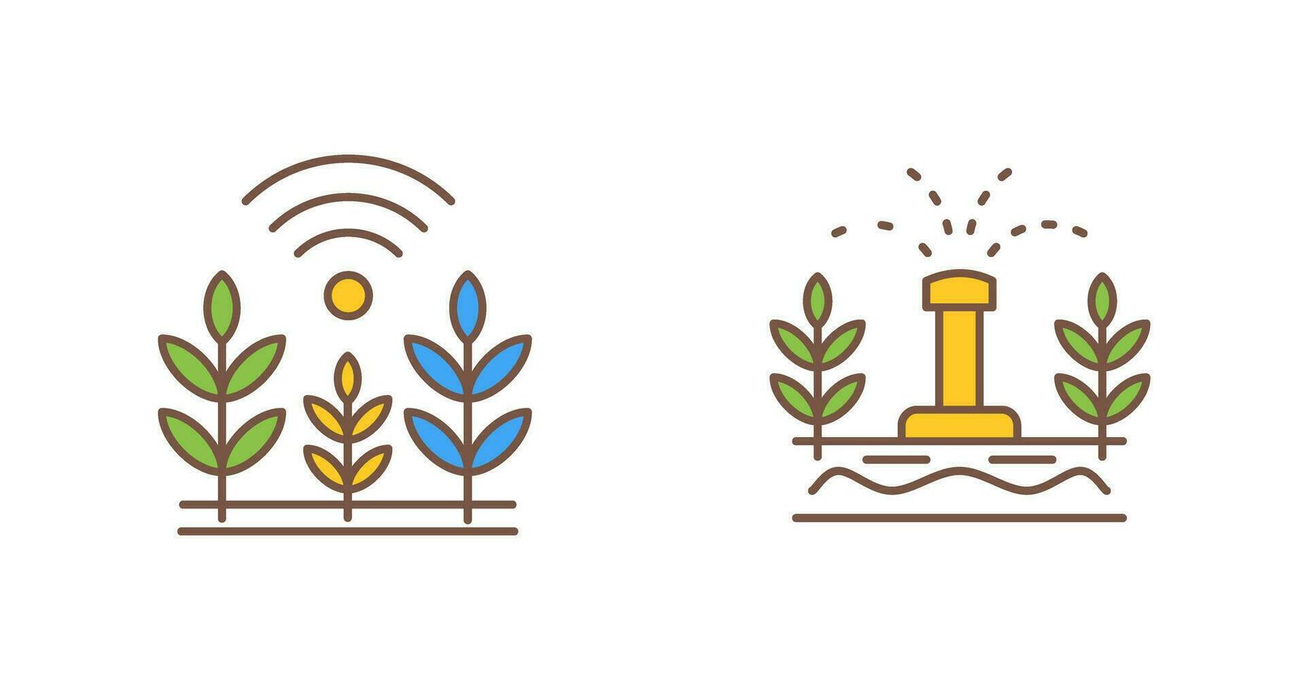 Weizen und Sprinkler Symbol vektor