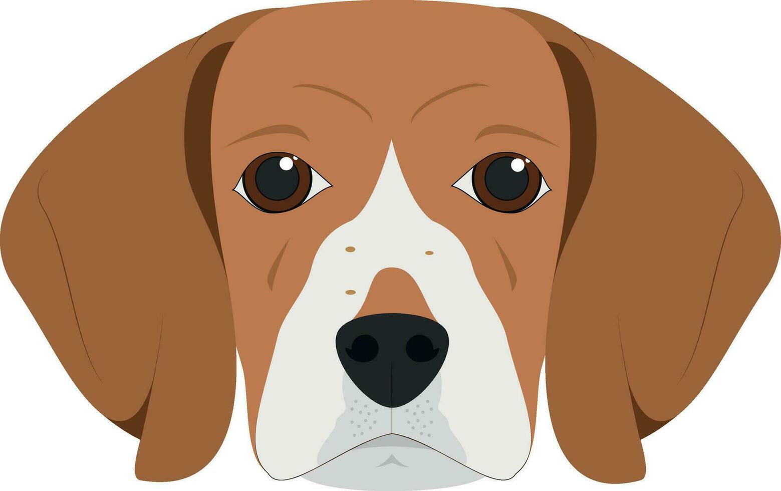 beagle hund isolerat på vit bakgrund vektor illustration