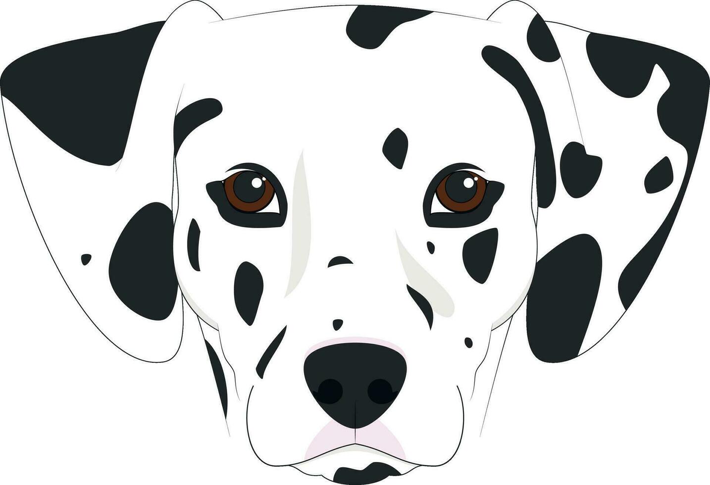 dalmatian hund isolerat på vit bakgrund vektor illustration