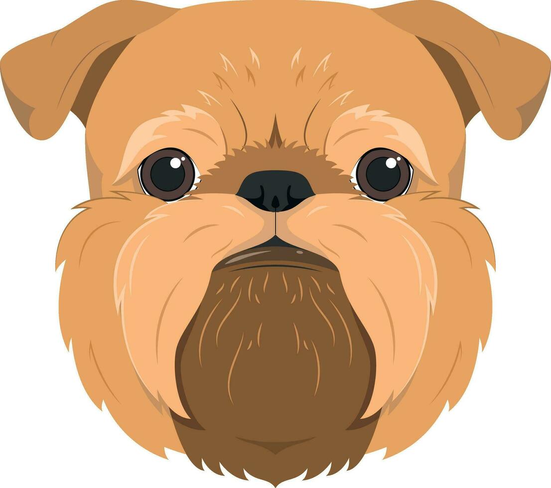 bryssel griffon hund isolerat på vit bakgrund vektor illustration