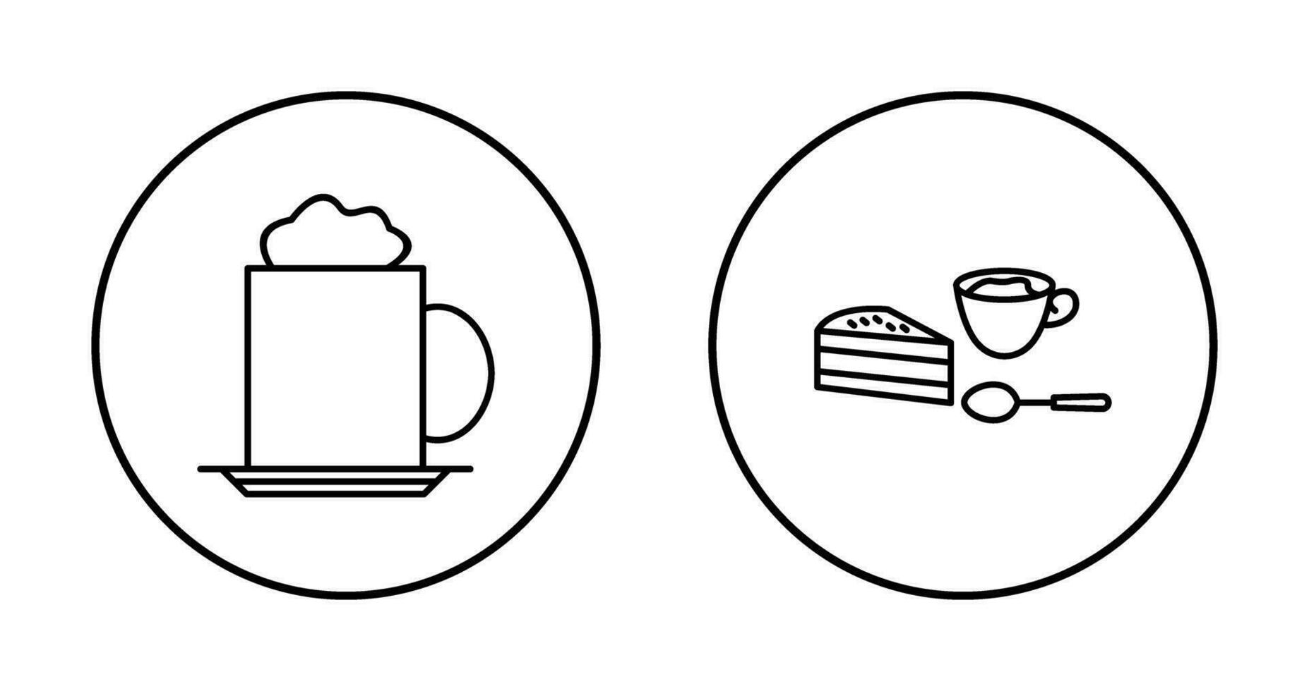 Cappuccino und Kaffee serviert Symbol vektor