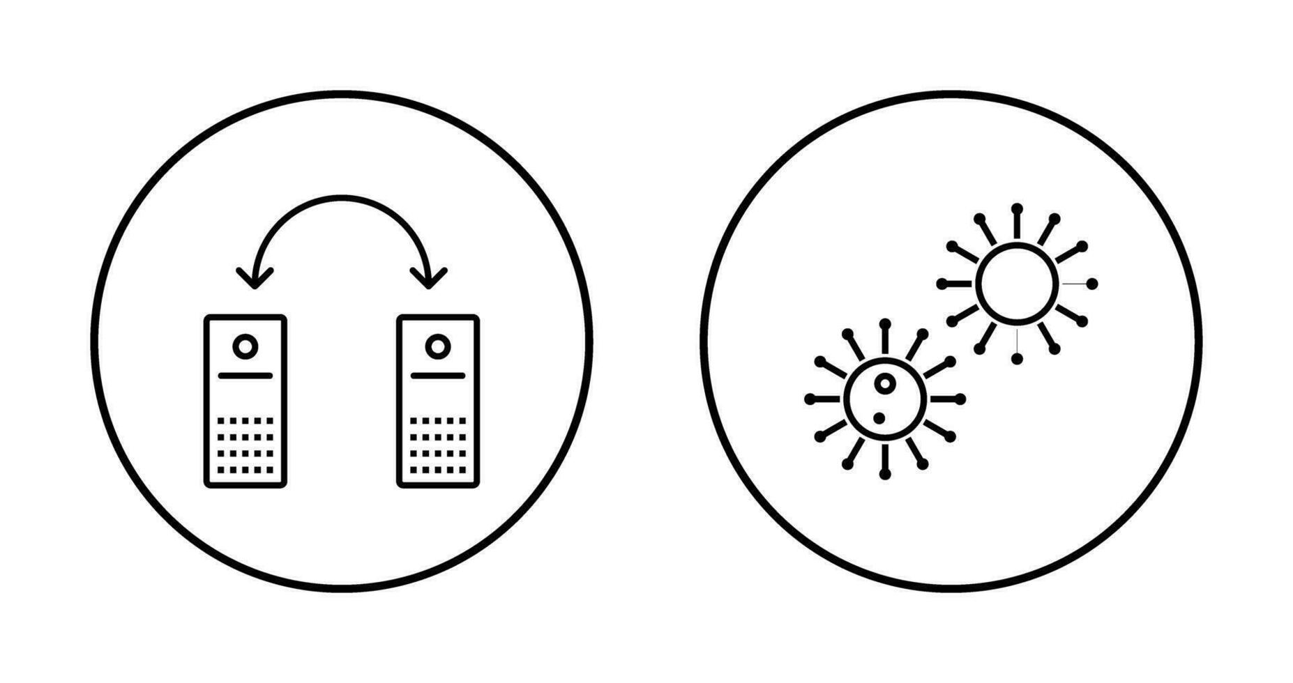 Virus und Netzwerk Dateien Symbol vektor