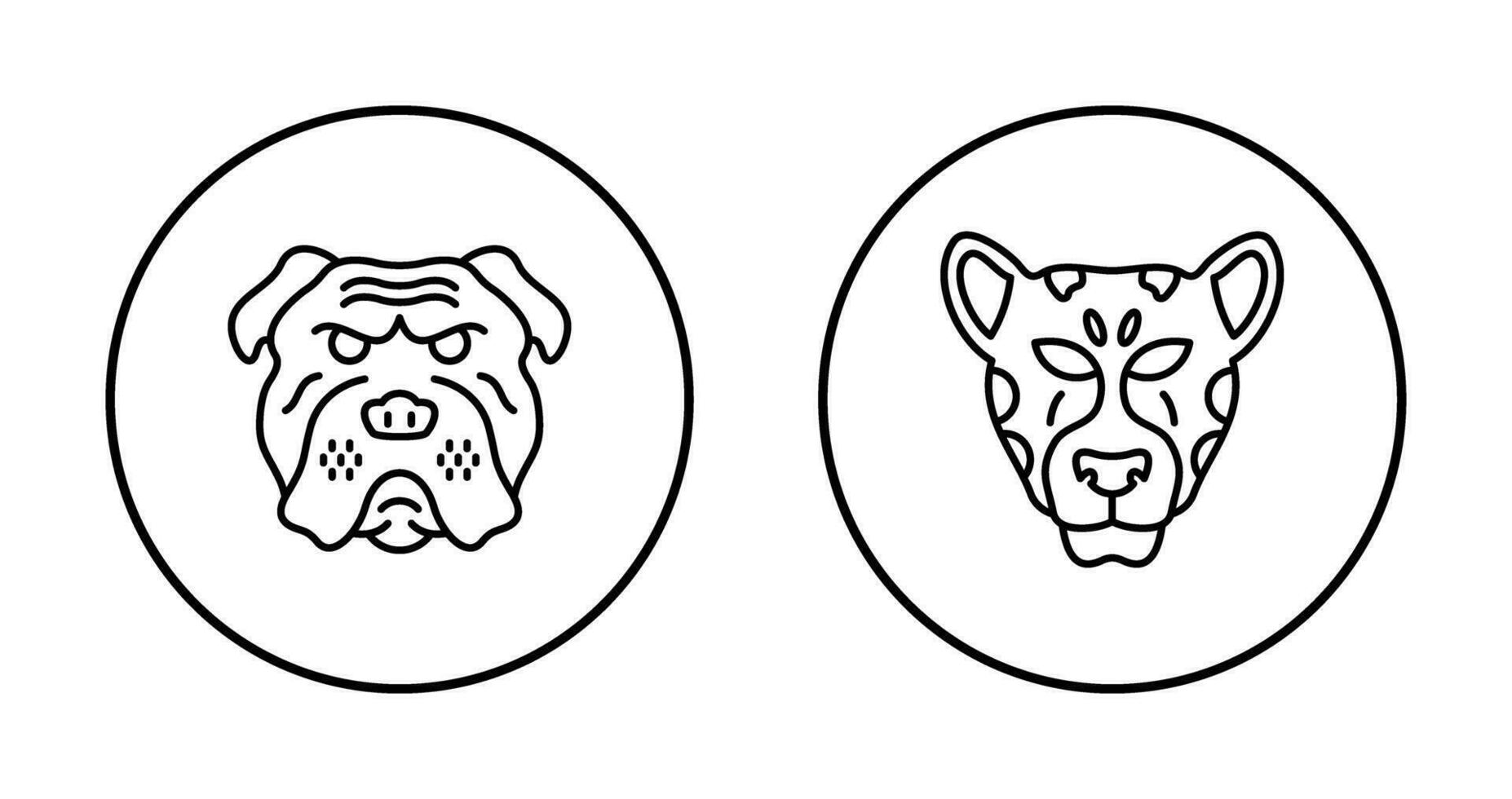 Bulldogge und Leopard Symbol vektor