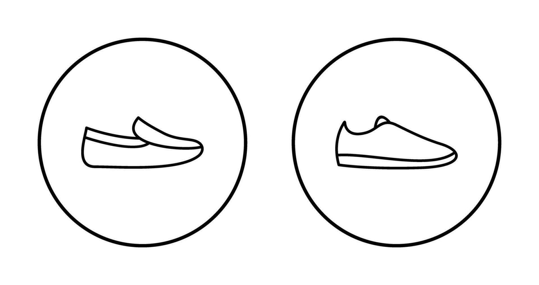 Herren Slipper und beiläufig Schuhe Symbol vektor