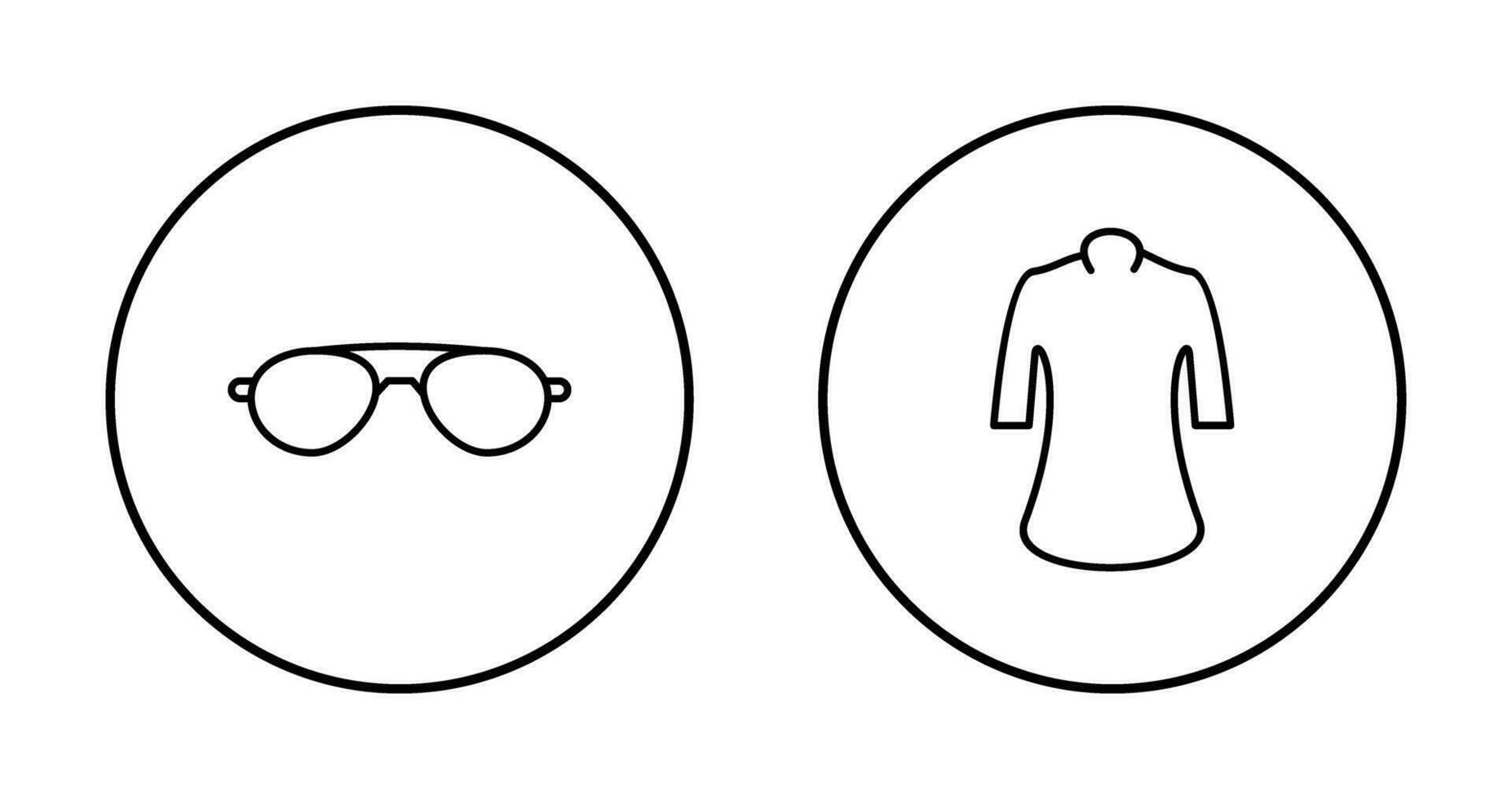 damer skjorta och solglasögon ikon vektor