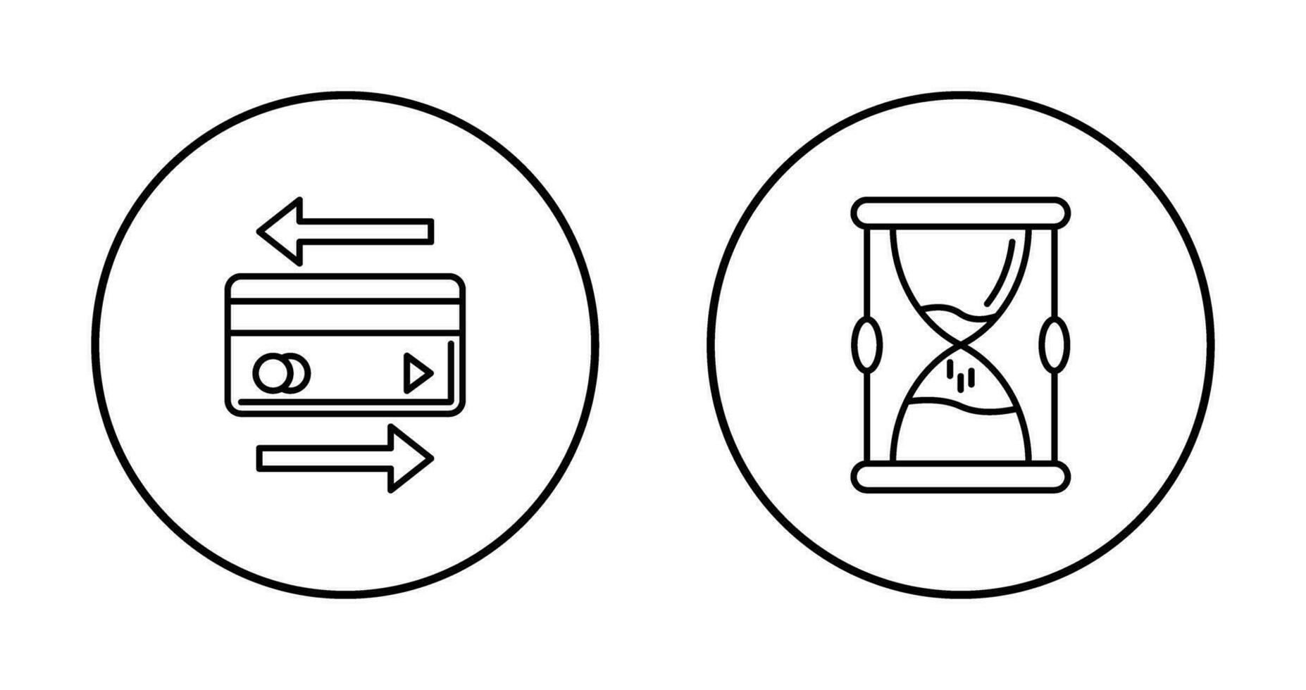 Transaktion und Sanduhr Symbol vektor