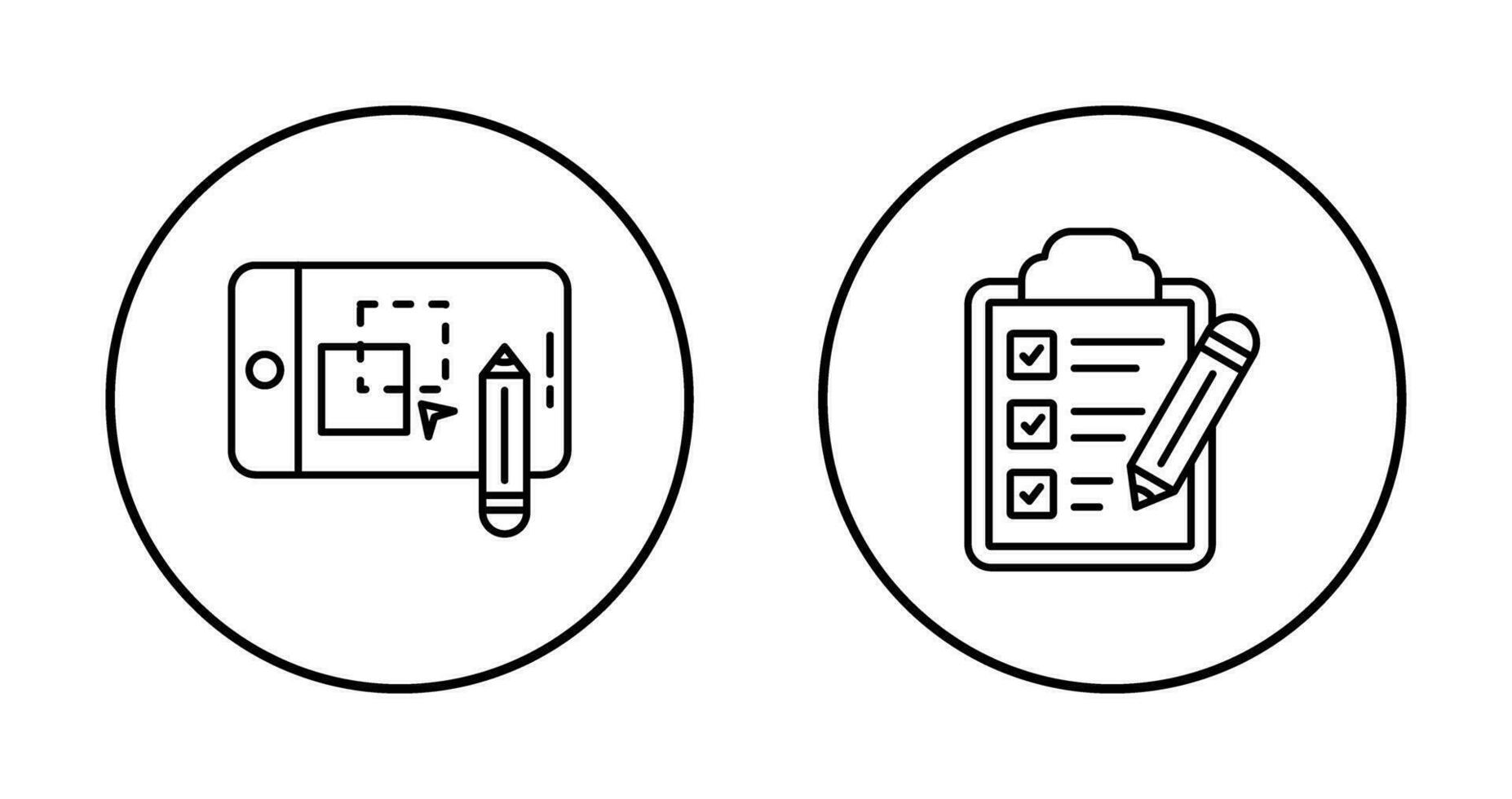 Pfadfinder und Checkliste Symbol vektor