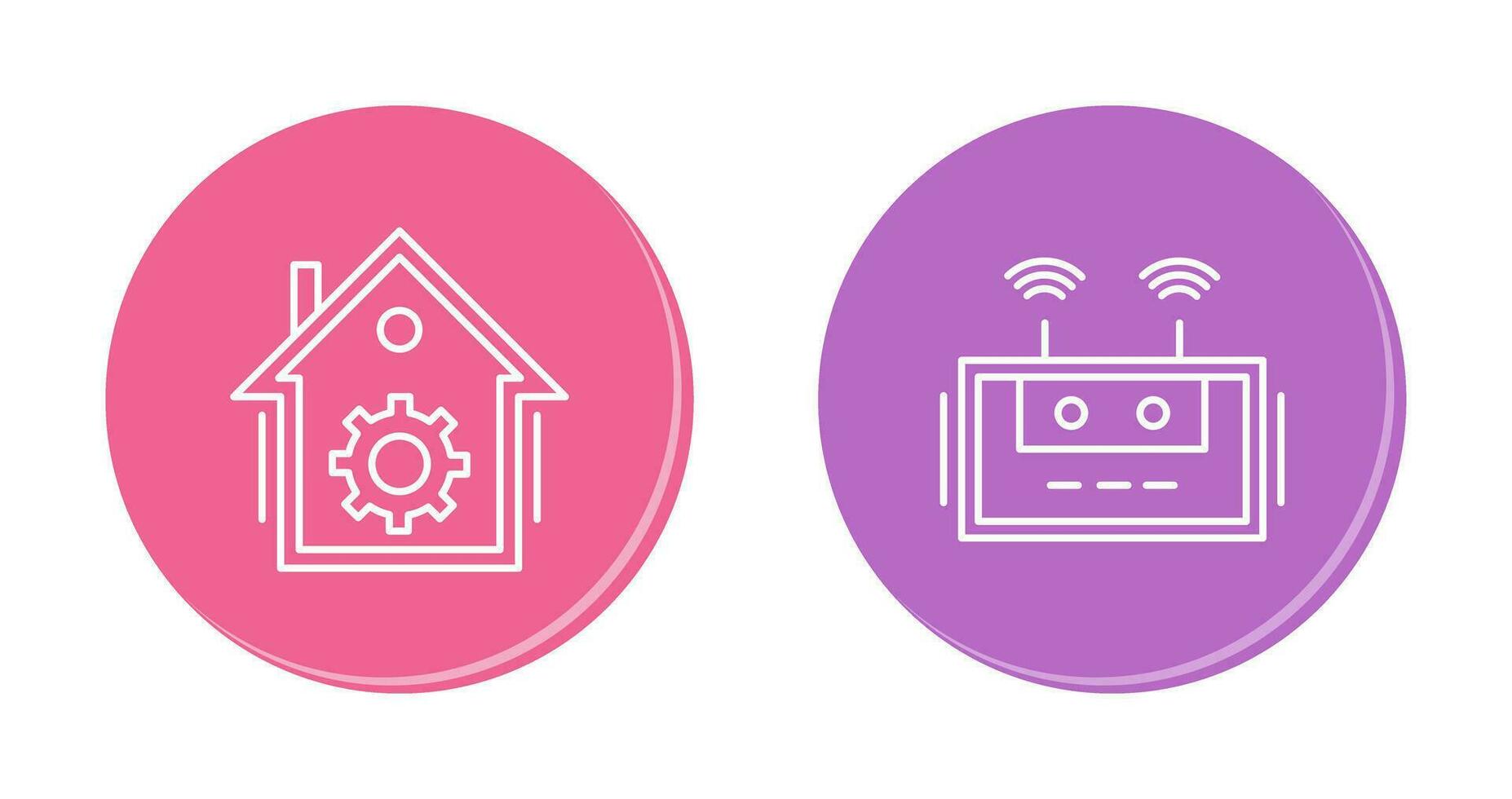 Zuhause Automatisierung und Router Symbol vektor