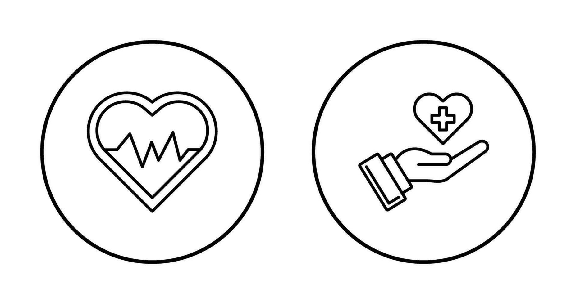 Herz schlagen und Gesundheitswesen Symbol vektor