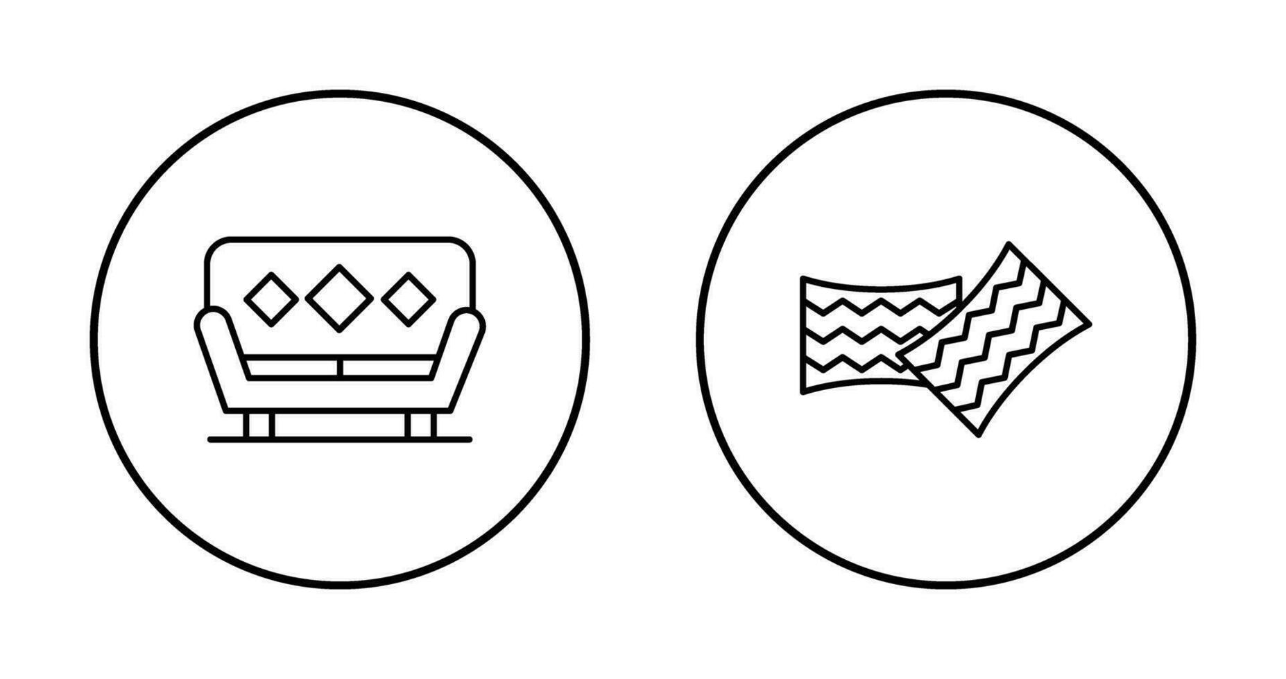 Sofa und Kissen Symbol vektor