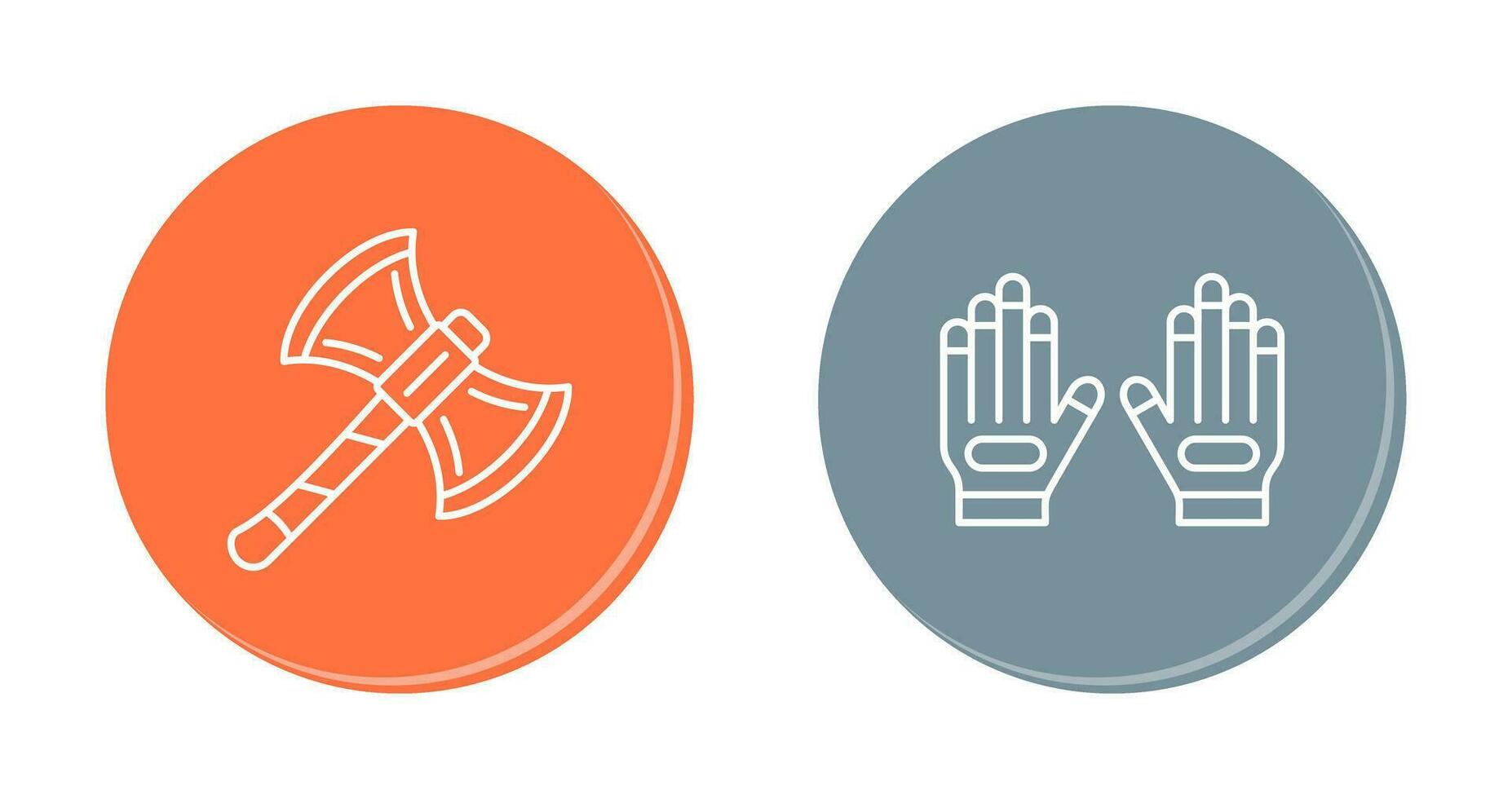 Axt und Handschuh Symbol vektor