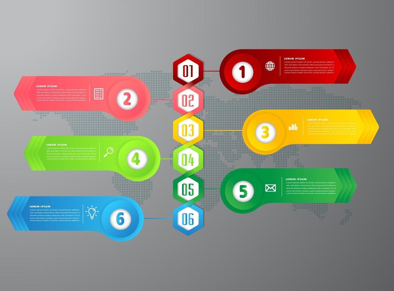 moderne Timeline-Textbox-Vorlage, Infografik-Banner vektor