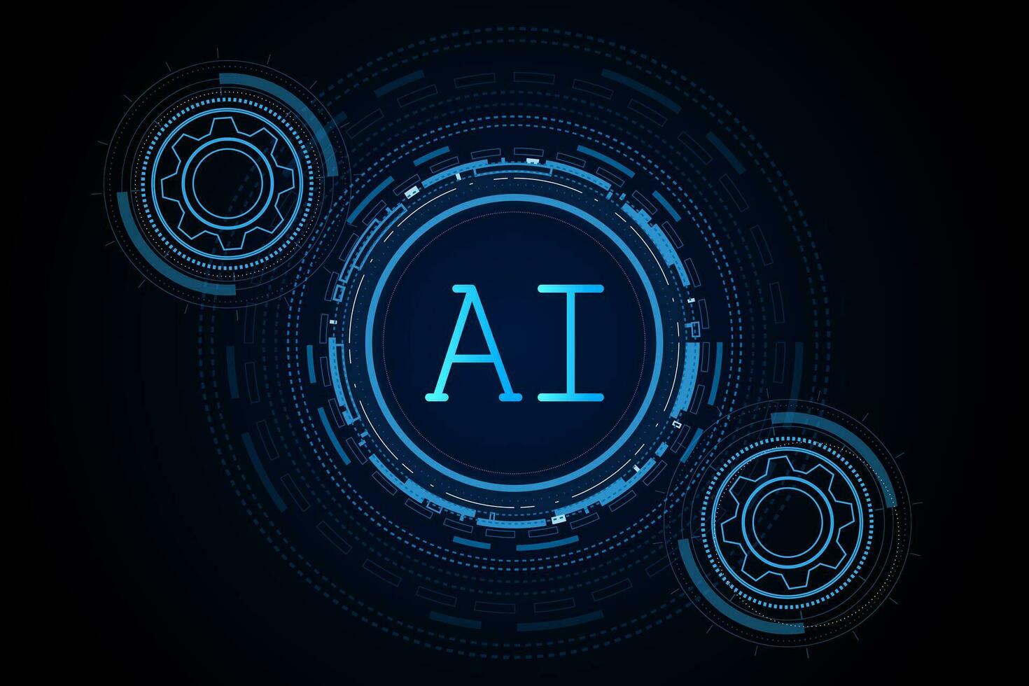 Künstliche Intelligenz, AI-Chipsatz auf Platine, futuristisches Technologiekonzept vektor