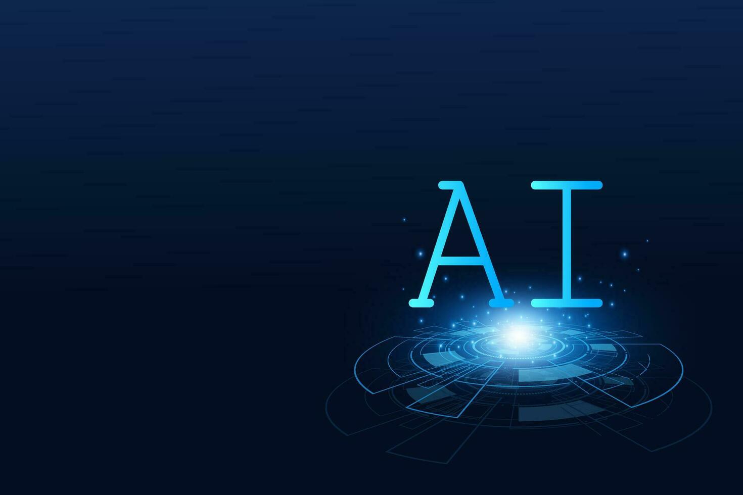 Künstliche Intelligenz, AI-Chipsatz auf Platine, futuristisches Technologiekonzept vektor