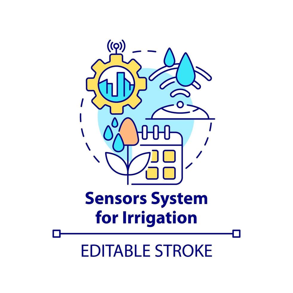 Sensorsystem für Bewässerungskonzept-Symbol vektor