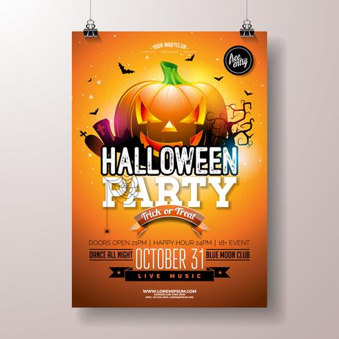 Halloween Party Flyer Abbildung vektor