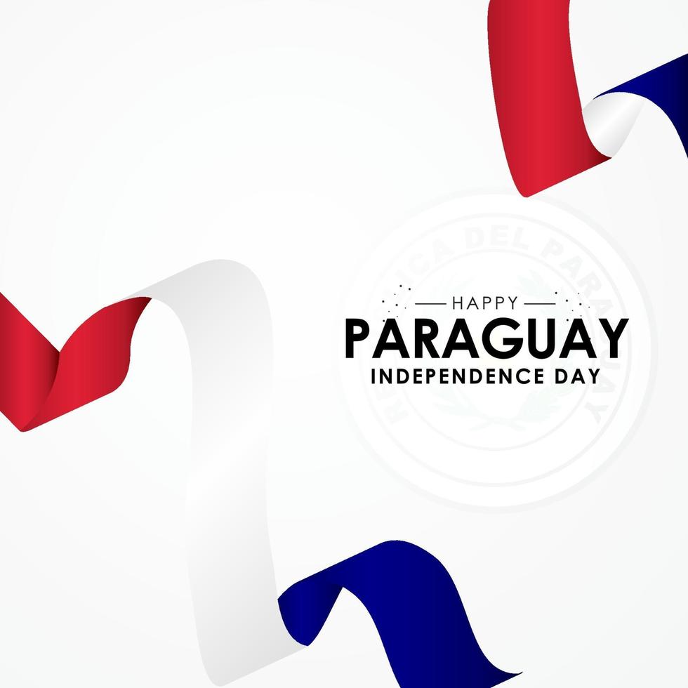 paraguay unabhängigkeitstag grußdesign feiern vektor