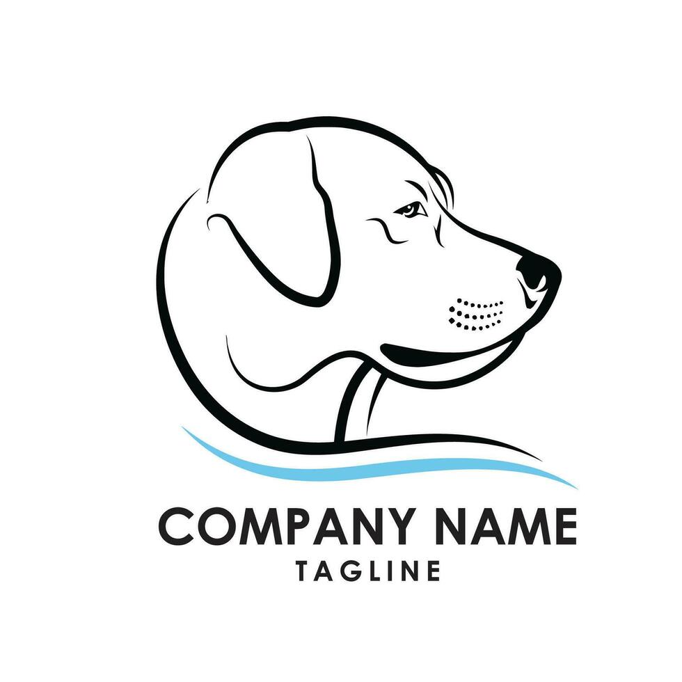 hund djur- logotyp design vektor