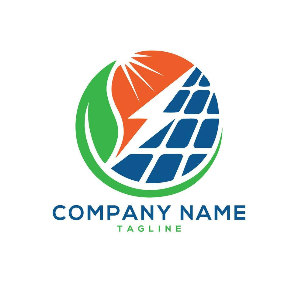 Logo-Design für Solarenergie vektor