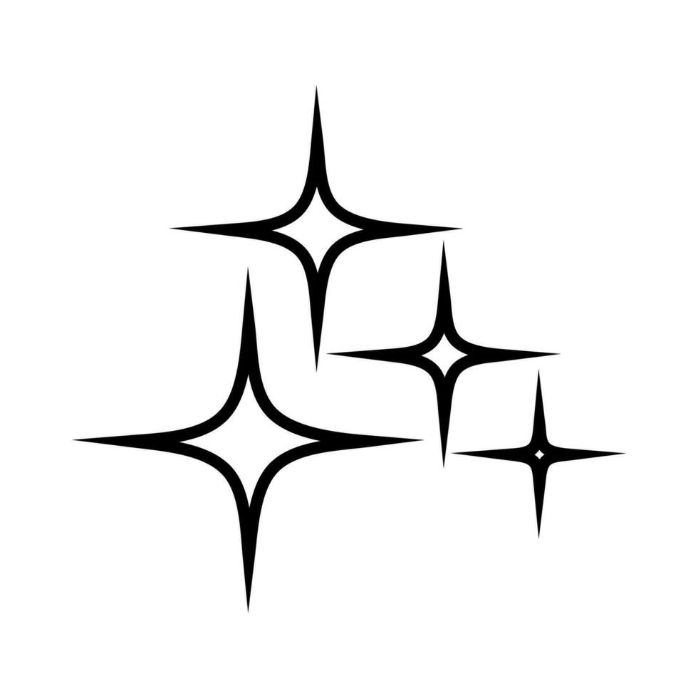 funkelt Symbol Vektor. funkeln Sterne Illustration unterzeichnen. leuchtenden platzen Symbol. Star Logo. vektor