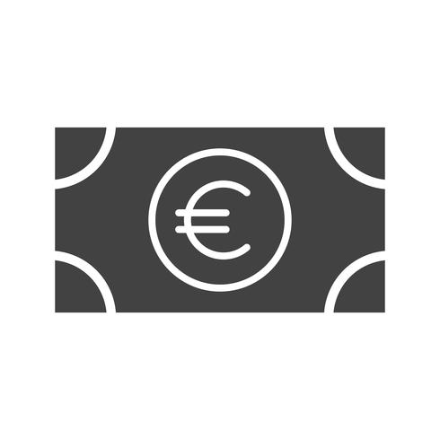 euro glyph black icon vektor