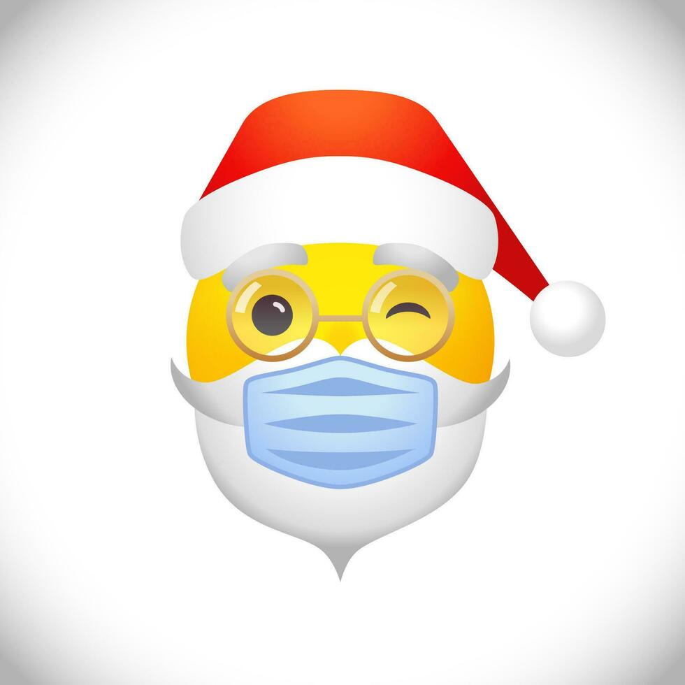 Santa claus Emoticon. kreativ Symbol vektor