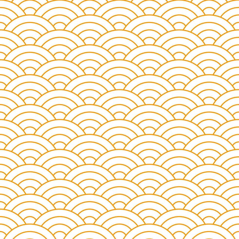 orange japansk Vinka mönster bakgrund. japansk sömlös mönster vektor. vågor bakgrund illustration. för Kläder, omslag papper, bakgrund, bakgrund, gåva kort. vektor