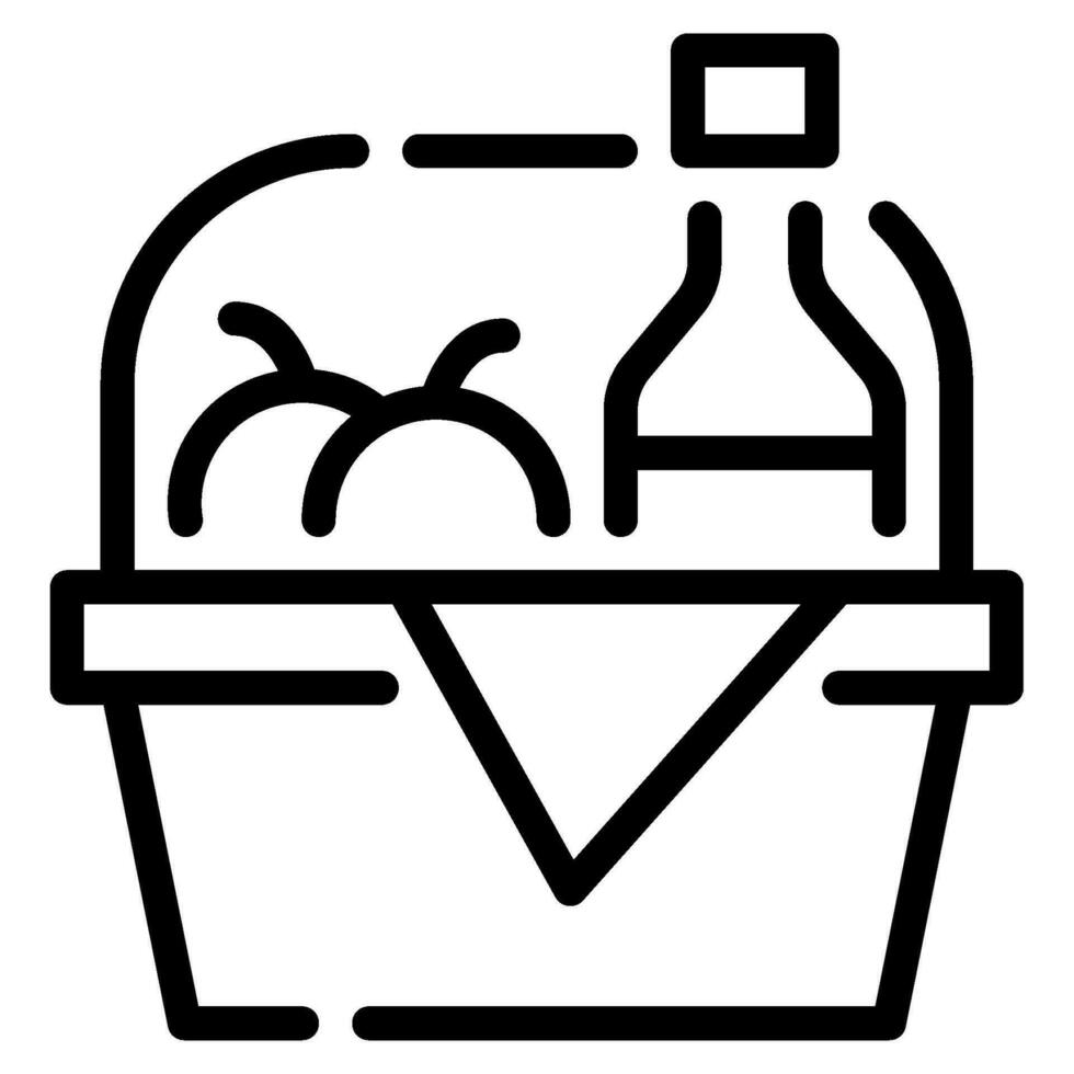 picknick ikon illustration, för uiux, webb, app, infografik, etc vektor