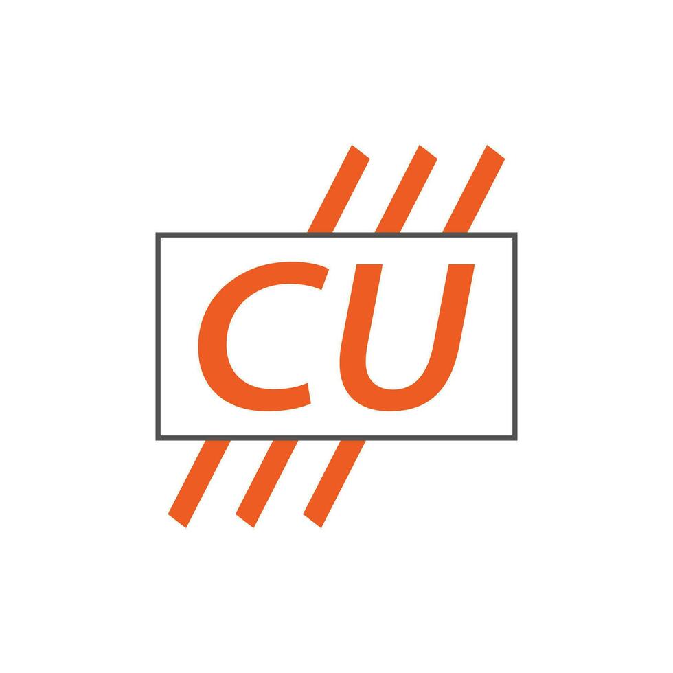 Brief cu Logo. c u. cu Logo Design Vektor Illustration zum kreativ Unternehmen, Geschäft, Industrie. Profi Vektor