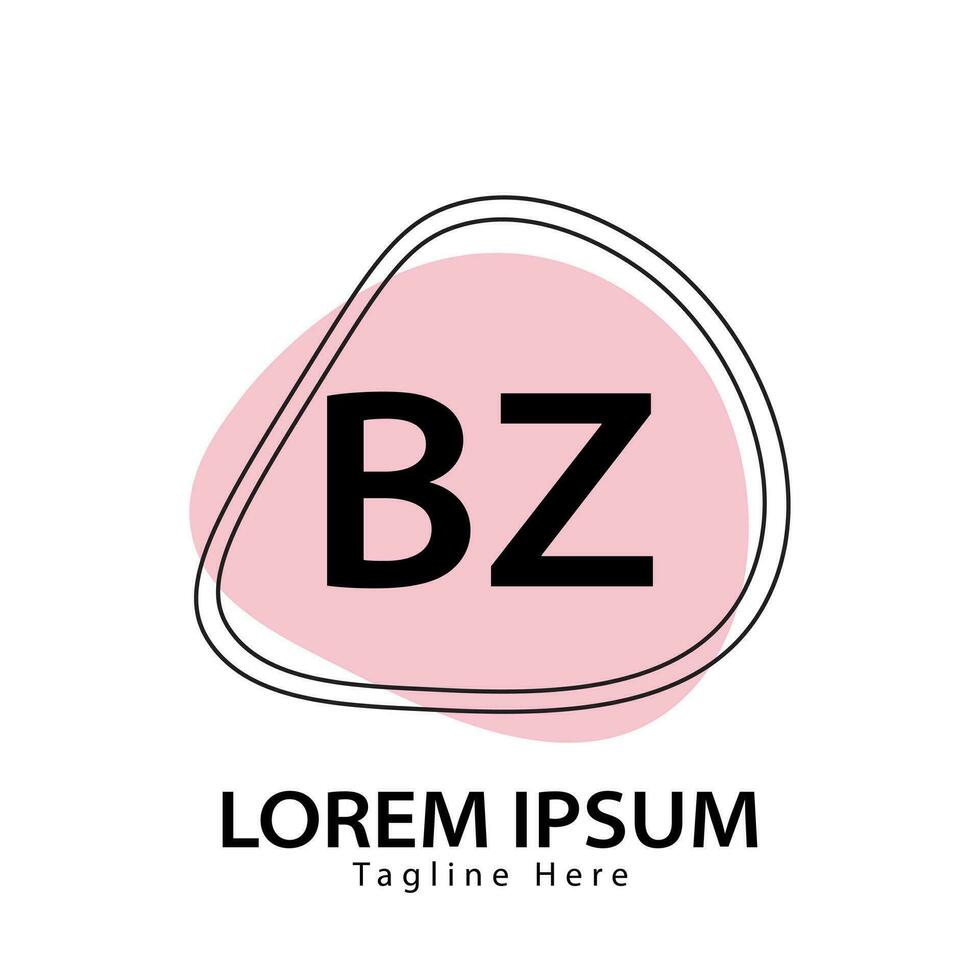 brev bz logotyp. b z. bz logotyp design vektor illustration för kreativ företag, företag, industri