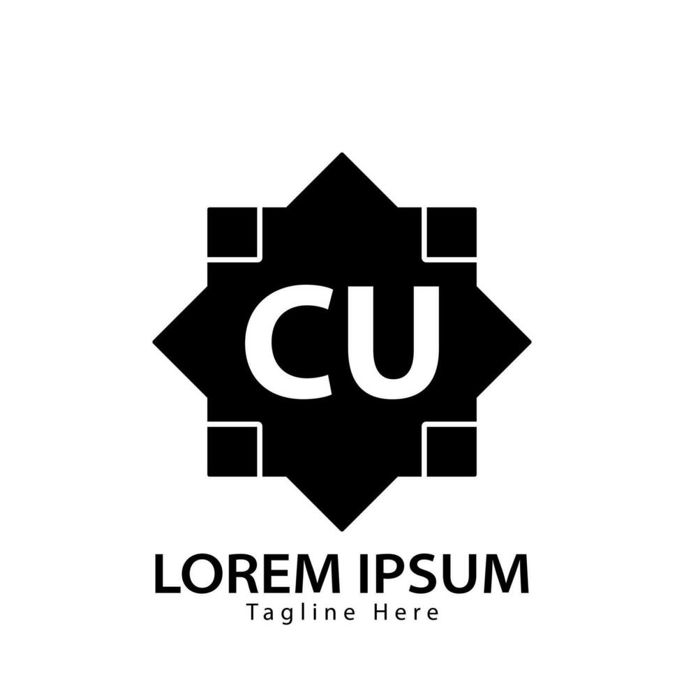 brev cu logotyp. c u. cu logotyp design vektor illustration för kreativ företag, företag, industri. proffs vektor